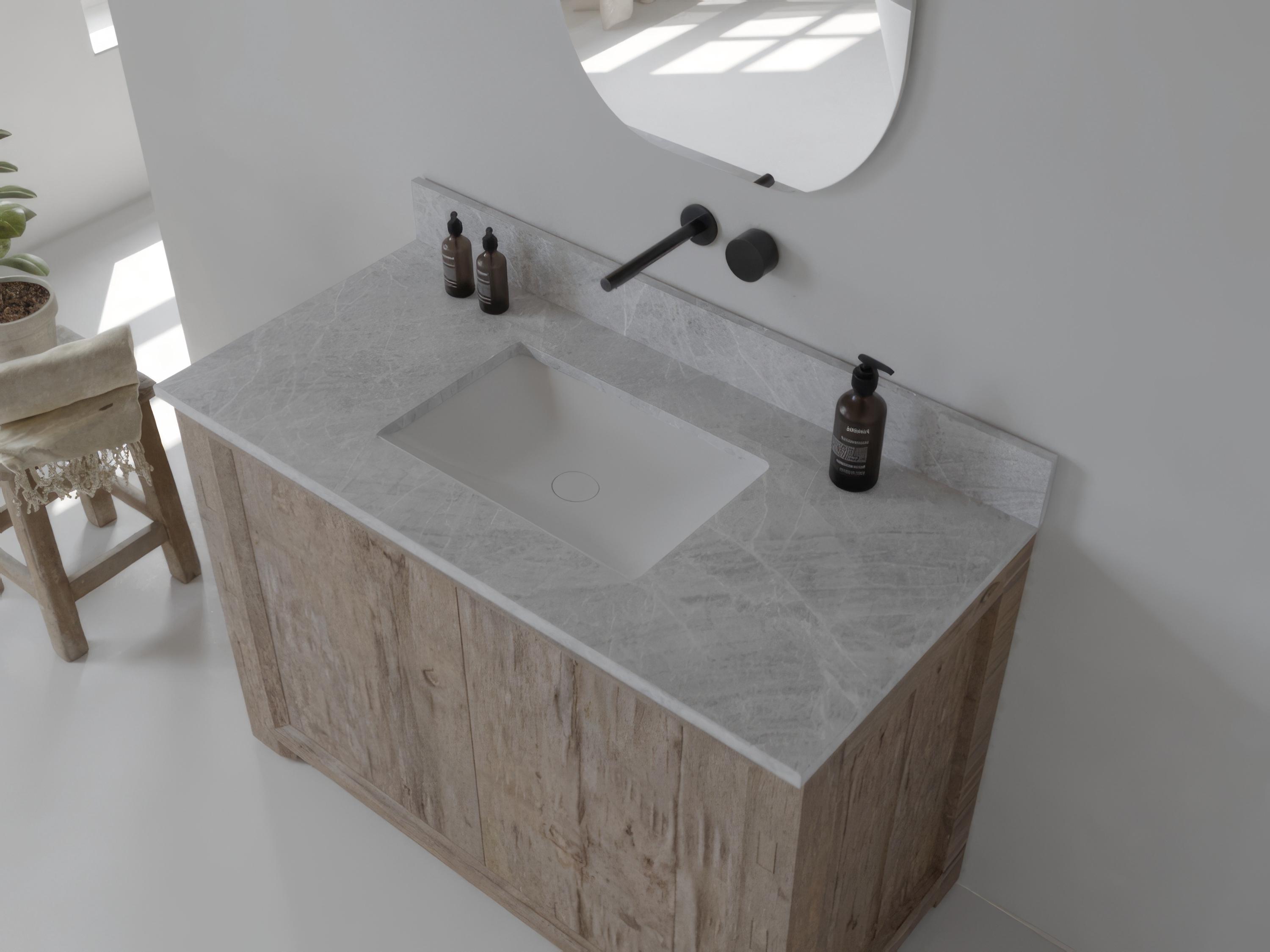42 Inch Modern Bathroom Vanity Top, Marble Vanity Top for Cabinet, Vanity Countertop Over the ...