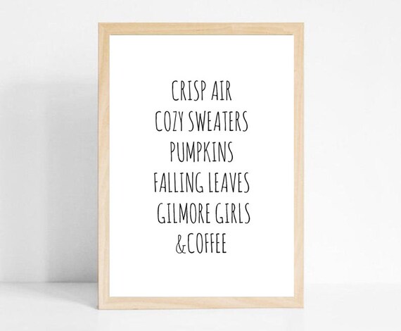poster gilmore girl, poster fall, gilmoregirls, herbstposter, cozy sweaters, individualisierbar, autumn poster, poster herbst, herbstdeko :)