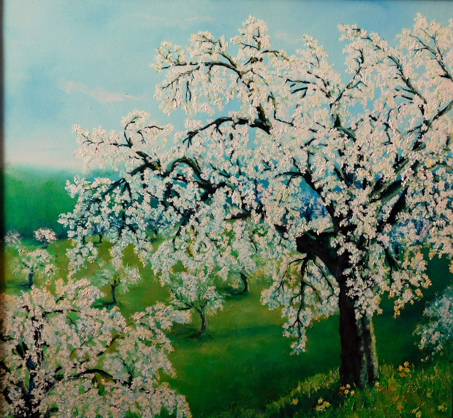 Original Oil Painting Spring Landscape Painting Home Décor Etsy