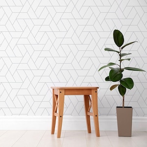 Carta da parati geometrica minimalista, carta da parati staccabile e incollabile riposizionabile, carta da parati rimovibile temporanea, rotolo di carta da parati, decorazione murale