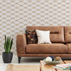 Carta da parati geometrica con motivo orientale, murale stacca e incolla, carta da parati rimovibile temporanea, decorazioni per la casa