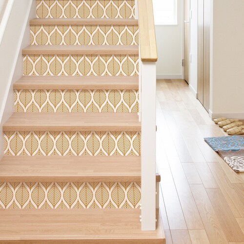 Black and White Stair Riser Decals 10 Stickers Set Geometric Etsy