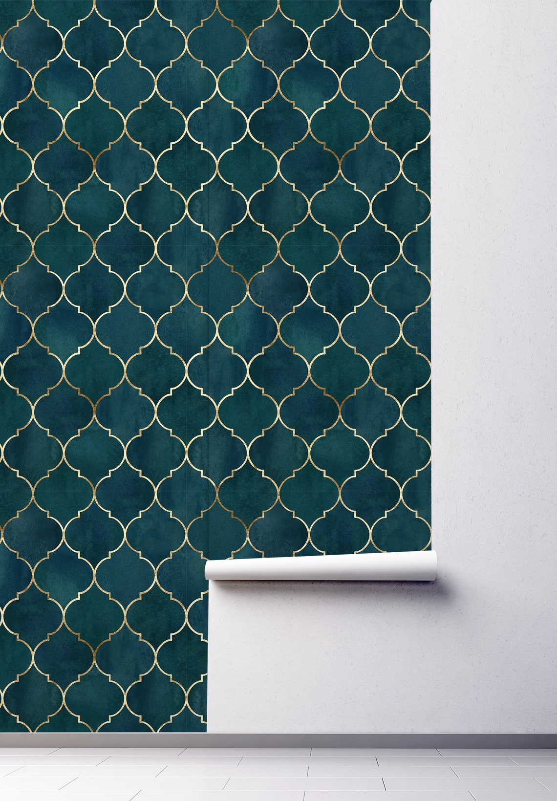 Moroccan Wallpaper Peel and Stick Wall Mural Geometric Etsy