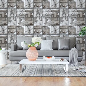Wooden Tiles Wallpaper Self Adhesive Wall Mural Rustic Wood - Etsy