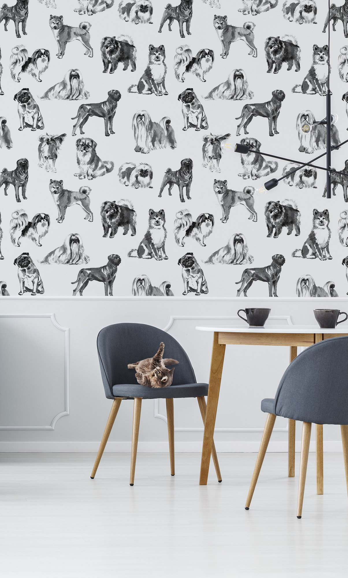 Dogs Wallpaper Peel and Stick Wall Mural Removable Animal | Etsy