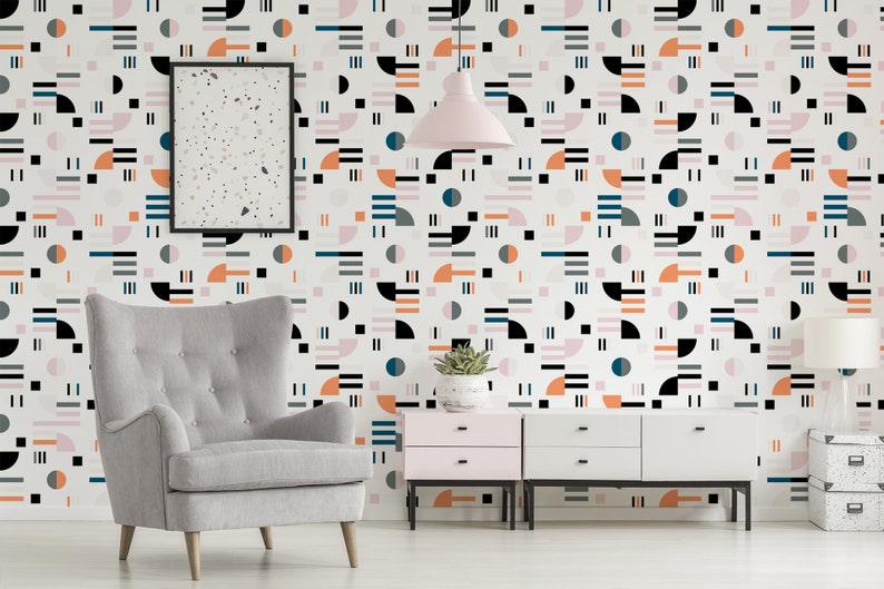 Modern Removable Wallpaper Self Adhesive Wall Mural Etsy