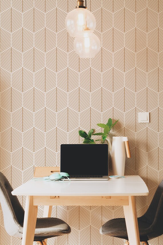 Beige Art Deco Wallpaper Self Adhesive Wallpaper Elegant Retro Style Pattern With Hexagones Peel And Stick Wall Mural Temporary Wallpaper Beige Art Deco Wallpaper Self Adhesive Wallpaper Elegant Retro Style Pattern With Hexagones Peel And Stick Wall Mural Temporary Wallpaper