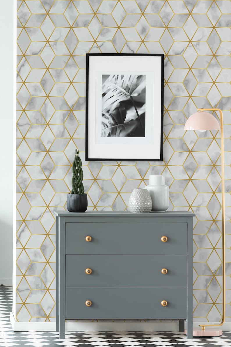 Luxury removable wallpaper peel and stick wall mural with | Etsy