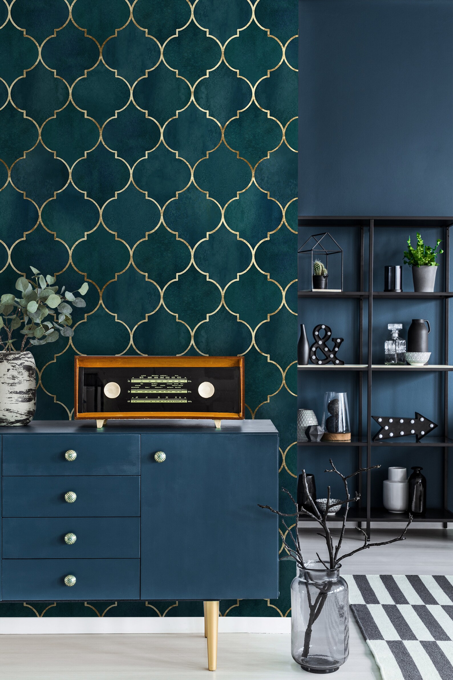 Moroccan Wallpaper Peel and Stick Wall Mural Geometric Etsy