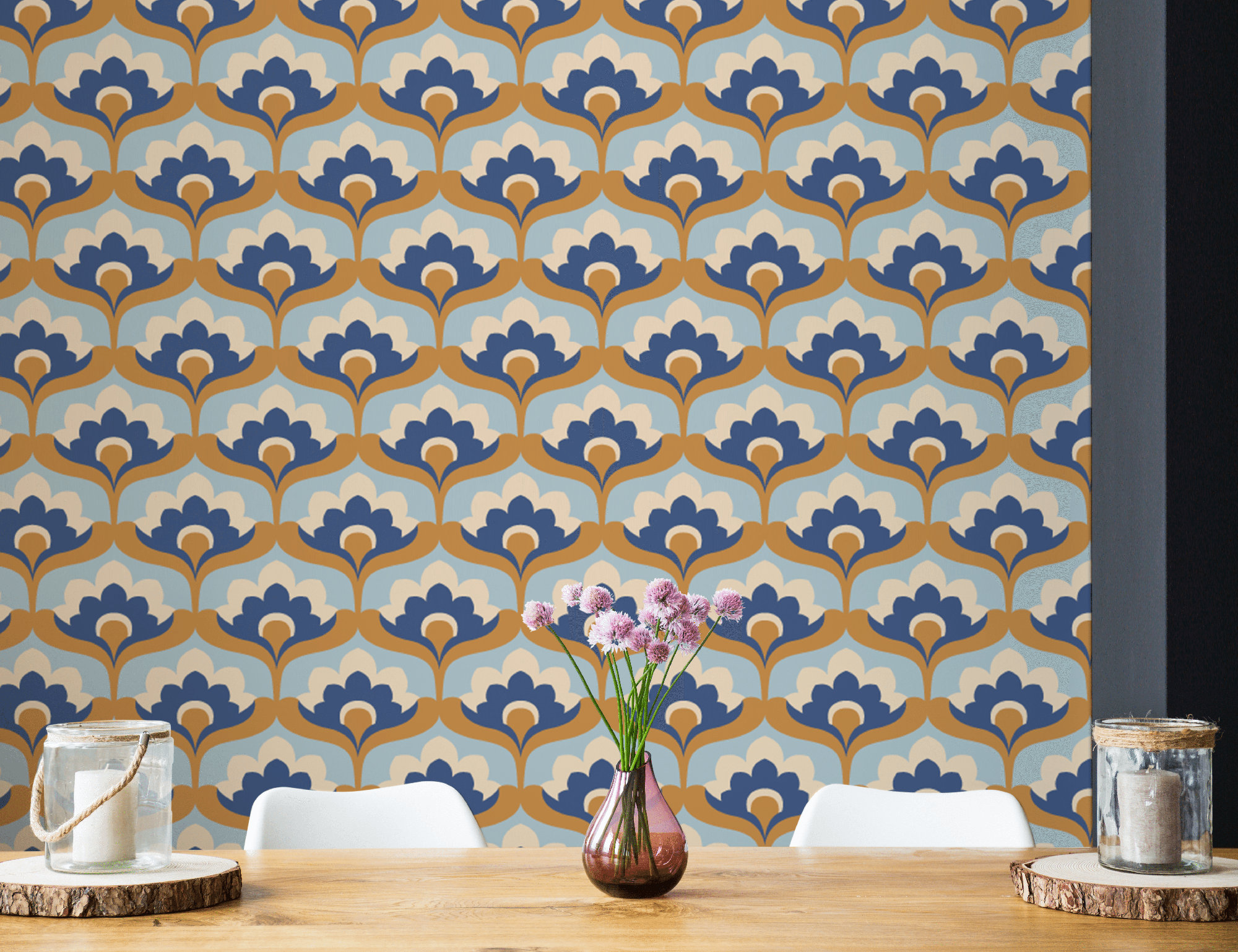 VEELIKE Papier Peint Velours Bleu Vintage Papier Adhésif Pour Meuble Rouleau Adhesif Decoratif Boîte à Bijoux Stickers Meubles Deco Placard Tiroir Chambre Papier Peint Adhesif Salon 40cm×300cm