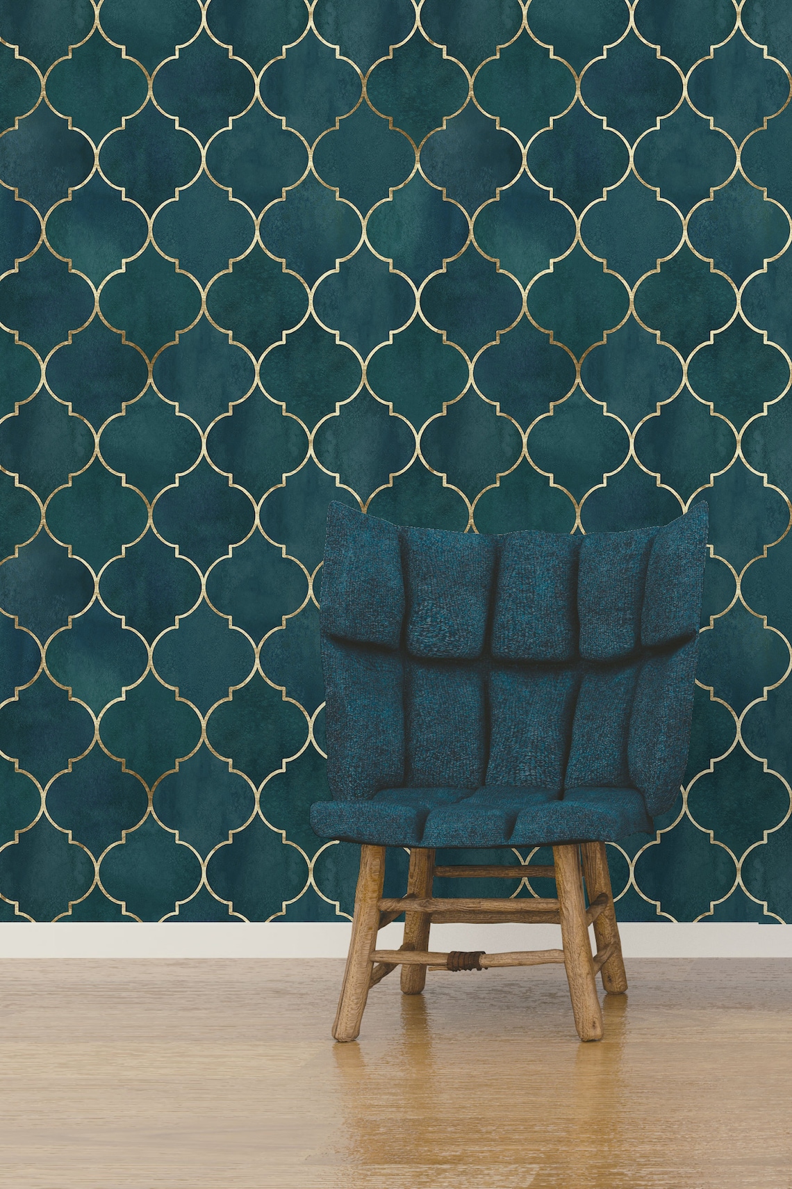 Moroccan Wallpaper Peel and Stick Wall Mural Geometric Etsy