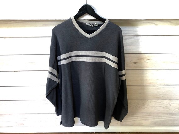 Vintage Bugle Boy 1990s Gray Blue Pullover V Neck Cotton Long Etsy Vintage Bugle Boy 1990s Gray Blue Pullover V Neck Cotton Long Etsy