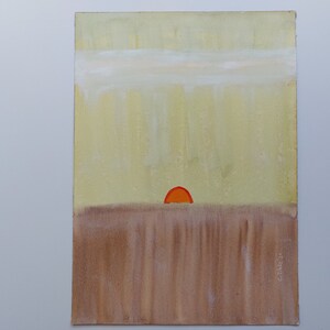 Hoop, originele aquareltekening in subtiel geel, beige
