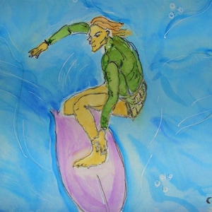 Surfer, Alu Dibond print