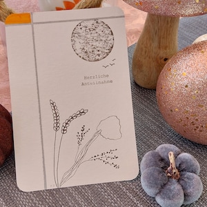 Carte de deuil, dessin original