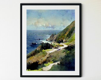 Big Sur Print, Big Sur California Art Print, Big Sur Wall Art, Ocean Wall Art, Big Sur California Print, Big Sur National Forest Print