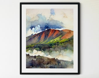 Haleakala National Park Print Wall Art, Hawaii Print, Hawaii Gift Travel Print, National Park Art Print, Haleakala National Park Poster
