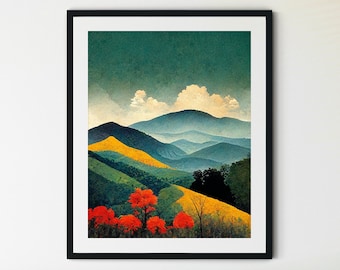 Shenandoah National Park Print, Shenandoah National Park Poster, Shenandoah Valley Print, Shenandoah Wall Art, Blue Ridge Mountains