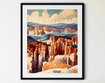 Bryce Canyon Print, Bryce Canyon Poster, National Park Print, Southern Utah Print, Bryce Canyon Utah, Utah Desert, Utah Poster, Utah Prints