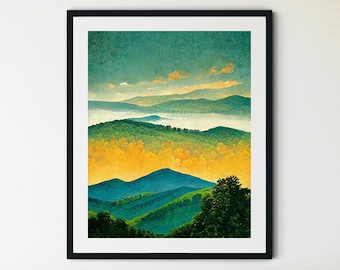 Shenandoah National Park Print, Shenandoah National Park Poster, Shenandoah Valley Print, Shenandoah Wall Art, Blue Ridge Mountains