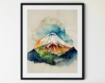 Mount Fuji Print, Japanese Art Print, Mount Fuji Poster, Japan Wall Art, Travel Wall Art, Japan Print, Mount Fuji Artwork, Mountain Wall Art