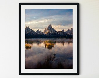 Grand Teton Print, Grand Teton Art, Wyoming Wall Art, Travel Poster, Grand Teton National Park Poster, National Park Print, Wyoming Print