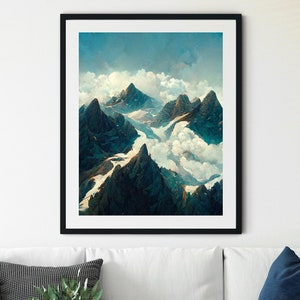 Rocky Mountain Print, Rocky Mountains Canada Wall Art Print, Rocky Mountain Art, Rocky Mountains Poster, Canadian Rockies Print