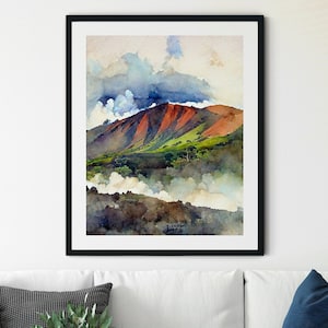 Haleakala National Park Print Wall Art, Hawaii Print, Hawaii Gift Travel Print, National Park Art Print, Haleakala National Park Poster