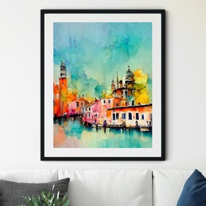 Venice Art Print, Venice Wall Art, Venice Poster Art, Venice Art, Venice Travel Poster, Venice Print, Italy Art, Italy City Print