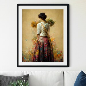 Peasant Woman Portrait Print, Moody Woman Portrait, Portrait Painting, Woman Painting, Vintage Portrait Painting, French Portrait Painting