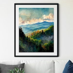 Große Rauchberge Druck, Rauchgebirge Wandkunst, Große Rauchberge Poster, Rauchgebirge Kunst, Rauchgebirge Druck