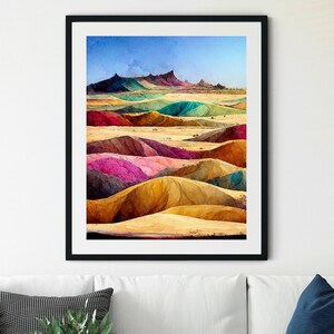 Desert Print, Desert Wall Art, Desert Art Print, Desert Printable, Desert Landscape, Wilderness Poster, Boho Art Prints, Bohemian Wall Art
