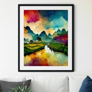 Vietnam Wall Art Prints, Vietnam Watercolor Painting, Vietnam Wall Decor, Vietnam Poster Print, Vietnam Photo, Vietnam Wall Art, Asia Poster