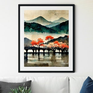 Arashiyama Print, Kyoto Wall Art, Kyoto Japan Print, Kyoto Travel Poster, Japanese Art Print, Japanese Wall Art, Japan Wall Art, Japan Print