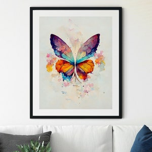 Butterfly Print, Rainbow Butterfly, Butterfly Wall Art, Butterflies Print, Butterfly Poster, Natural History Art, Butterfly Wall Decor