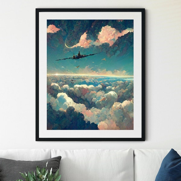 Airplane Print, Pilot Gift Idea, Airplane Prints, Airplane Decor, Kids Room Wall Art, Airplane Printables, Airplane Nursery, Aviation Gifts