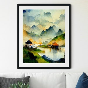Vietnam Wall Art Prints, Vietnam Watercolor Painting, Vietnam Wall Decor, Vietnam Poster Print, Vietnam Photo, Vietnam Wall Art, Asia Poster