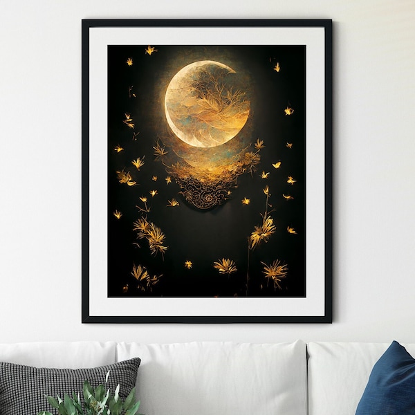 Firefly Print, Night Sky Print, Firefly Art, Beautiful Night Sky, Night Sky Wall Art, Forest Art, Forest Prints, Woodland Art, Magical Art