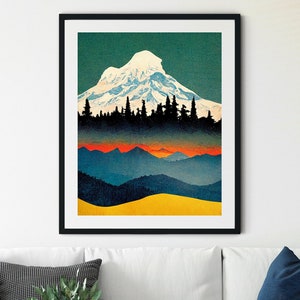 Mount Rainier National Park Washington Print, Mount Rainier National Park Poster, Mt Rainier National Park, Mount Rainier Print, PNW Print