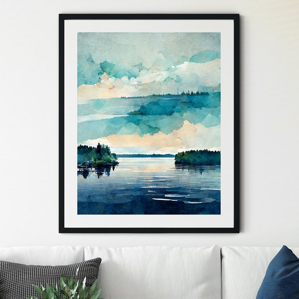 Lake Life Wall Art, Finland Print Poster, Finland Travel Print, Finland Poster, Lake House Decor, Lake House Wall Art, Lake House Art