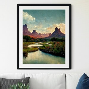 Rio Grande Big Bend Poster, Big Bend Wandkunst, Big Bend Nationalpark Poster, Big Bend Poster, Big Bend Poster, Mountain Art, Nationalpark Druck