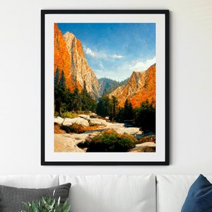 Kings Canyon National Park Print, Kings Canyon Wall Art, Kings Canyon Art Print, Kings Canyon National Park Poster, Vintage Travel Poster