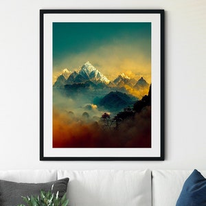 Mount Everest Base Camp Druck, Everest Nepal Druck, Himalaya Druck, Trekking Nepal Druck, Wanddeko, Bergsteigen Druck, Reise Druck