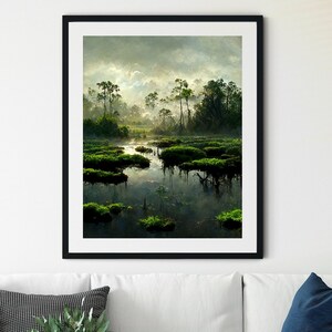 Everglades National Park Print, Everglades National Park Vintage Style Travel Poster, Florida Travel Print, Florida Everglades Print