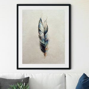 Feather Prints, Feather Printable, Feathers Print, Feather Art, Feather Wall Art, Feather Poster, Vintage Feather Print, Rustic Wall Art
