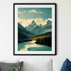 Banff Print, Banff Art, Canada Print, Banff Wall Art, Banff National Park Travel Poster, Canada Wall Art, Banff Poster, Banff Printable