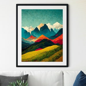 Rocky Mountain Print, Rocky Mountains Canada Wall Art Print, Rocky Mountain Art, Rocky Mountains Poster, Canadian Rockies Print