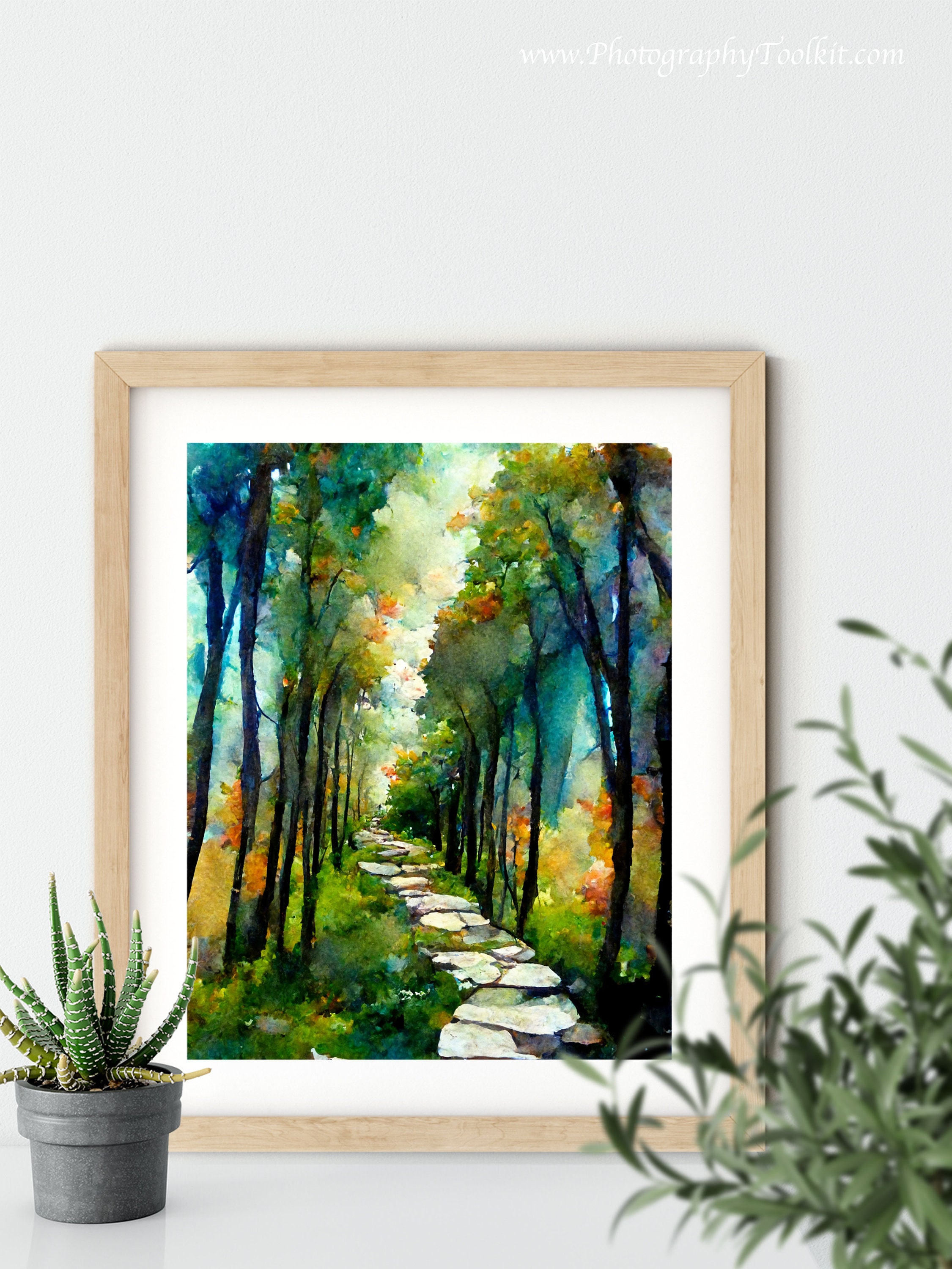 Forest Path Print, Tree Wall Art, Forest Print, Adventure Art Print ...