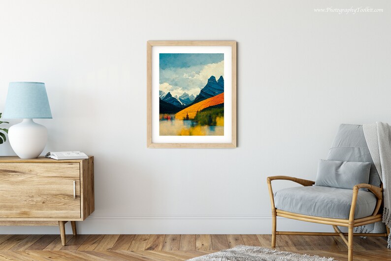 Zestaw 6 wydruków Banff, sztuka Banff, wydruk z Kanady, sztuka ścienna Banff, plakat podróżniczy do Parku Narodowego Banff, sztuka ścienna z Kanady, plakat Banff do wydrukowania zdjęcie 5