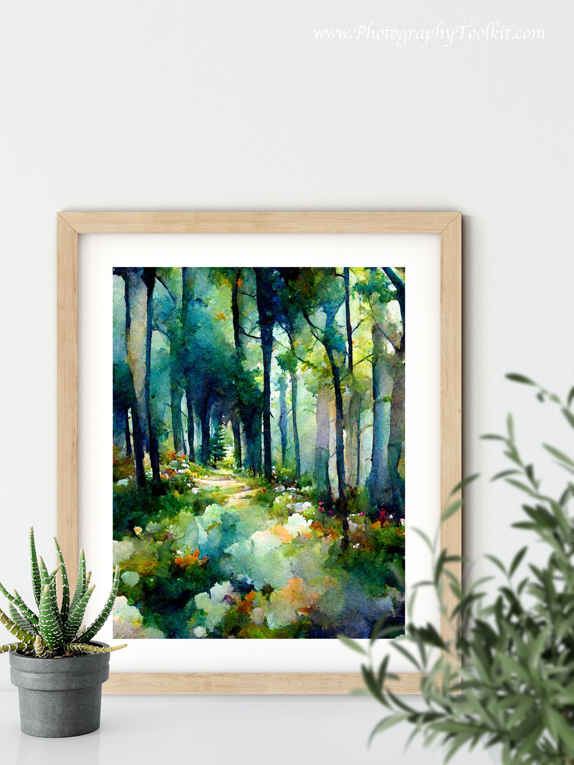 Forest Path Print Tree Wall Art Forest Print Adventure Art Etsy